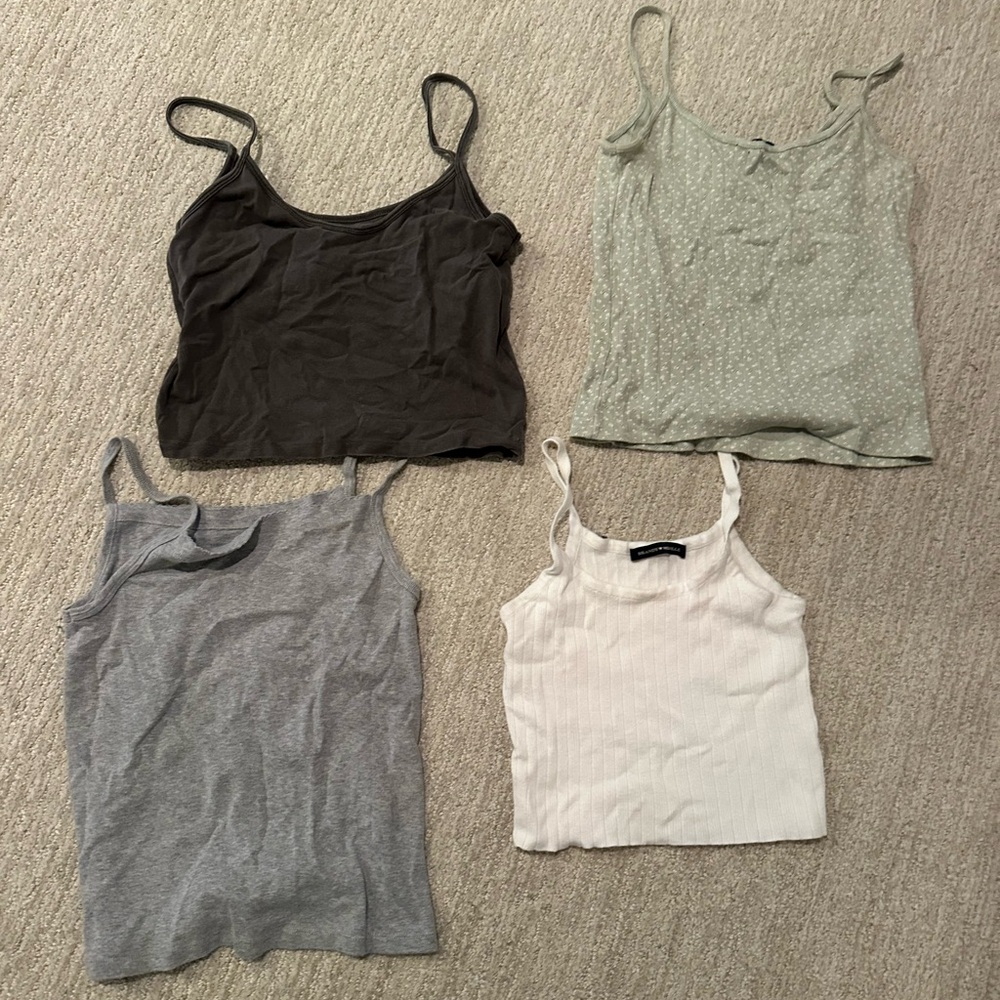 Brandy Mellville John Galt bundleWomen's Assorted Tank Tops - Black, Gray, White